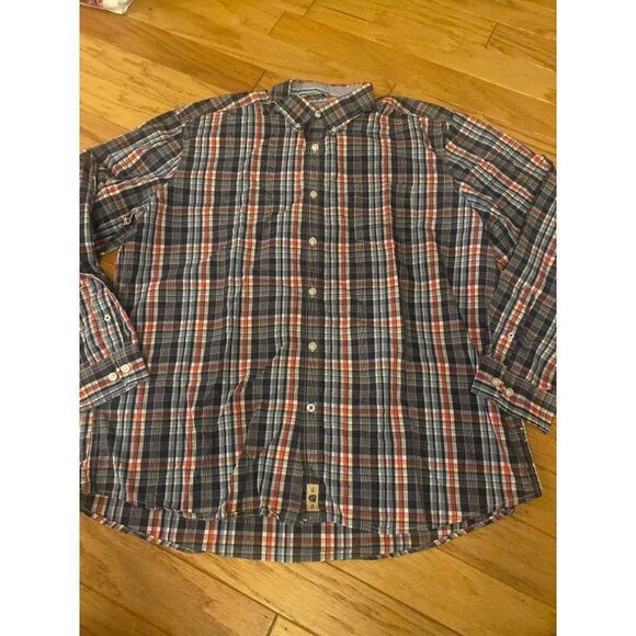 G.H. Bass & Co., men's regular fit plaid, collared long sleeve button down sz XL - Picture 1 of 8